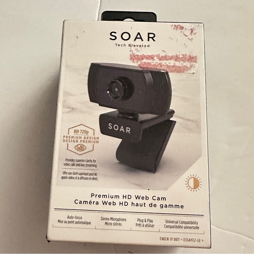 New SOAR Premium HD 720p Webcam โ Auto Focus, Cancel, Plug & Play